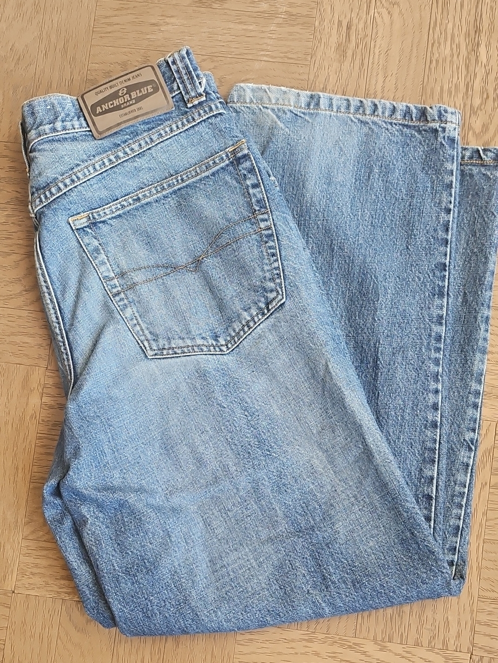 Vintage Anchor Blue Men's Beyond Baggy Light Wash Denim Jeans